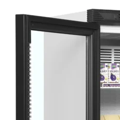 Vitrine Réfrigérée Vitrée Réversible CEV425 1 DEL L/H - Noire - TEFCOLD