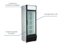 Vitrines à Boissons Réfrigérée Blanche 1 Porte Vitrée - L2G