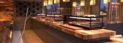 Vitrine Sushi Série LOGIC Cuve Plane avec Groupe Déporté - L 1190 mm - SAYL
