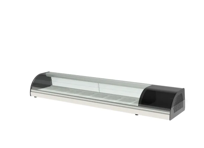 Vitrine à Tapas Inox avec 8 Bacs GN 1/3 - H 255 mm - Coreco