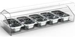Vitrine à Tapas Neutre pour 5 Bacs GN 1/3 - Fricosmos