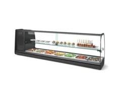 Vitrine Tapas Réfrigérée 2 Etagères Série SLIM avec 7 Bacs GN 1/6 - SAYL