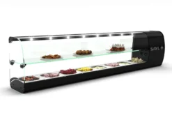 Vitrine Tapas Réfrigérée 2 Etagères Série SLIM avec 7 Bacs GN 1/6 - SAYL